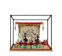 Acrylic Display Case for Lego 80119 Majestic Horse and Grand Vision Building Set, Clear Display Box, Dust-Proof Display Case Compatible with Lego 80119(Model Not Included) (Alloy Frame Wood Base)