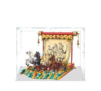 Acrylic Display Case for Lego 80119 Majestic Horse and Grand Vision Model, 3mm Dustproof Display Box, Display Case Compatible with Lego 80119(Model Not Included) (White Base 3MM)