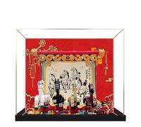 Acrylic Display Case for Lego 80119 Majestic Horses: Four Galloping Horses Building Set, Clear Display Box, Dust-Proof Display Case Compatible with Lego 80119 (Model Not Included) (Background 3MM B)