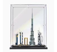 Acrylic Display Case for Lego Dubai Skyline 21052, Transparent Dustproof Display Box, Compatible with Lego 21052 Kit (Model not Included) (2mm)
