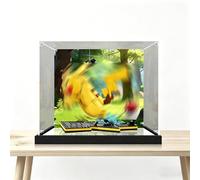Acrylic Display Case for LEGO Pokémon: Pikachu & Poké Ball (Set 72152) - Dustproof Storage & Display Box (Model Not Included) (D)