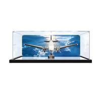 Acrylic Display Case for Model 11378 DC-3 PAN AM Airliner, Compatible with Lego, Transparent Dustproof Storage Box (Model Not Included) (Background Build + Mirror)