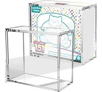 Acrylic Display Case for PKMN Elite Trainer Box - 5mm + 8mm Premium Thick Clear Acrylic Storage Box with Magnetic Lid - ETB Protector Case for PKMN Collectors, UV Resistant, Stackable Design