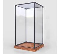 Acrylic Display Case High Clear Acrylic Display Case for Figures, Tall Display Storage Box with Aluminum Frame, Cube Alternative Glass Case for Collectables(30x30x40cm(12x12x16in))