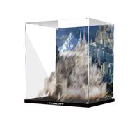 Acrylic Display Case Specially made for Lego 11377 White Tower Castle Architecture Building Set, Dustproof Box - Only Display Case, Display Box Compatible with Lego 11377 (Back Spray B)