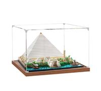 Acrylic Display Case Specially made for Lego 21058 The Great Pyramids of Egypt Building Set, Dustproof Box - Only Display Case, Display Box Compatible with Lego 21058 (Base B + 2MM)