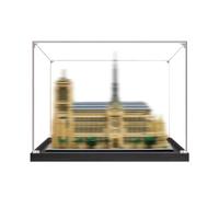 Acrylic Display Case Specially made for Lego 21061 Notre-Dame de Paris Building Set, Dustproof Transparent Box - Only Display Case, Display Box Compatible with Lego 21061 (2MM Base A)
