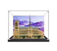 Acrylic Display Case Specially made for Lego 21061 Notre-Dame de Paris Building Set, Dustproof Transparent Box - Only Display Case, Display Box Compatible with Lego 21061 (Back Spray 2 (Base A))