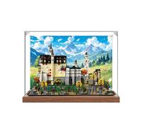 Acrylic Display Case Specially made for Lego 21063 Neuschwanstein Castle Building Set, Dustproof Box - Only Display Case, Display Box Compatible with Lego 21063 (Back Spray + Base B)