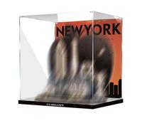 Acrylic Display Case Specially made for Lego 21066 The Big Apple Skyline, New York City Building Set, Dustproof Box - Only Display Case, Display Box Compatible with Lego 21066 (Back Spray+Mirror B)
