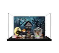 Acrylic Display Case Specially made for Lego 21351 A Night of Christmas Terror Building Set, Dustproof Box - Only Display Case, Display Box Compatible with Lego 21351 (Back Spray A)