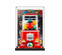 Acrylic Display Case Specially made for Lego 21358 Mini Minifigure Vending Machine Building Set, Dustproof Box - Only Display Case, Display Box Compatible with Lego 21358 (Back Spray 1 + Base A)