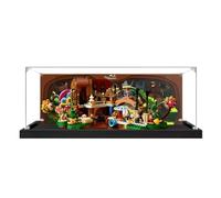 Acrylic Display Case Specially made for Lego 21360 Chocolate Factory Building Set, Dustproof Box - Only Display Case, Display Box Compatible with Lego 21360 (Back Spray + Base A)