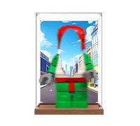 Acrylic Display Case Specially made for Lego 40819 Large Scale Racing Minifigure Building Set, Dustproof Box - Only Display Case, Display Box Compatible with Lego 40819 (Back Spray + Base B)