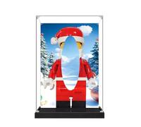 Acrylic Display Case Specially made for Lego 40820 Big Santa Building Set, Dustproof Box - Only Display Case, Display Box Compatible with Lego 40820 (Back Spray + Base A)