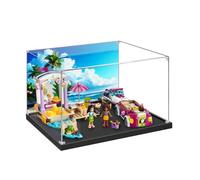 Acrylic Display Case Specially made for Lego 41316 speedboat transport vehicle Building Set, Dustproof Box - Only Display Case, Display Box Compatible with Lego 41316 (Back Spray + Base A)