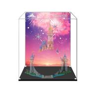 Acrylic Display Case Specially made for Lego 43222 Castle Building Set, Dustproof Box - Only Display Case, Display Box Compatible with Lego 43222 (Back Spray B)