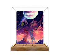 Acrylic Display Case Specially made for Lego 77078 Mech Leader Building Set, Dustproof Box - Only Display Case, Display Box Compatible with Lego 77078 (Back Spray + Base B)