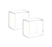 Acrylic Display Case, Transparent Display Boxes for Poke Booster Box, Dustproof Card Storage Box, Clear TCG Collector Holder for Collectors Poke (2pcs 6.1*3.5*5.3inch)