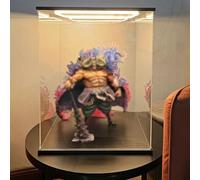 Acrylic Display Case Warm Lighted Action Figures Acrylic Display Case, Tall Dustproof Storage Bins with Door, Large Collectibles Desktop Decoration Boxes(40x55xH55cm/16x22x22in)