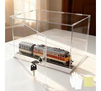 Acrylic Display Case with Lock and Key, Long Straight Square Clear Acrylic Box for Figures Toy Car, Dustproof Plastic Alternative Glass Case(30x30x40cm(12x12x16in))