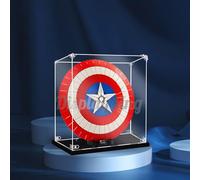 Acrylic display case with screw for LEGO® Captain America's shield 76262 (Lego Set is not Included) (No background)