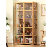 Acrylic Display Case with Two Doors, 5 Layers, Dustproof Showcase for Living Room, Transparent Design, Sealed for Protection, Versatile Use in Various Scenes