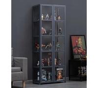 Acrylic Display Case with Two Doors, 5 Layers, Dustproof Showcase for Living Room, Transparent Design, Sealed for Protection, Versatile Use in Various Scenes