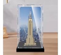 Acrylic Display Clear Collector's Box, Compatible with Lego 21046 Architecture Series Empire State Building Building Block Model Dust Storage Box Display Box (Box Only) (Background)