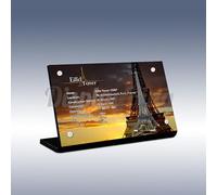 Acrylic display plaque for LEGO® Eiffel Tower 10307 (Lego Set is not Included)