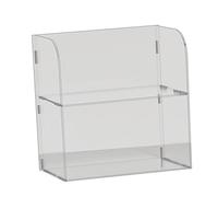 Acrylic Display Rack Stand Risers Shelf Jewelry Holders 20cmx10cmx20cm 2Tier Clear 2 Tier