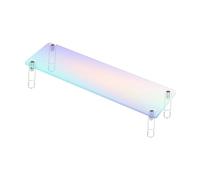 Acrylic Display Riser Showcase Fixtures Rainbow Color Clear Acrylic Showcase Clear Product Stand for Candy Figures Buffets Cupcake Desktop, single layer