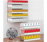 Acrylic Display Shelves | Automatic Matchbook Case for Retail Convenience Stores | Easy Installation | Available in 5/6/8/10 Packs | Size: 79.5x28.4x55cm