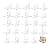 Acrylic Display Stand - Anti-Tip Base 24 Pieces - Clear Photo Display | For Comic Strips Artwork Postcards Greeting Cards Home Wedding Exhibition
