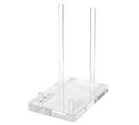 Acrylic Display Stand - Clear Display Stand, Minimal Stand, Desktop Display Easel for Home Use | Living Room Kitchen Office Bedroom Shelf Countertop Organization