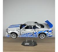 Acrylic Display Stand Compatible with Lego 2 Fast 2 Furious Nissan Skyline GT-R (R34) Car 42210 (Display Stand + Base)