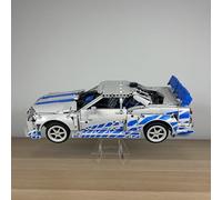 Acrylic Display Stand Compatible with Lego 2 Fast 2 Furious Nissan Skyline GT-R (R34) Car 42210 (Display Stand)