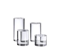 Acrylic Display Stands - Clear Cylinder Risers for Retail, Showcase, and Displays - Suitable for Jewelry and Cosmetics