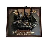 Acrylic Display Wallboard Compatible with Lego 10365 Black Pearl Pirate Ship Set, Gift Ideas Lego Ship Wall-Mounted Frame Display Stand Lovers(Model not Included) (Basic Style)