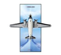 Acrylic Display Wallboard for Lego 11378 passenger aircraft Building Set, Wall Mount Display Wallboard - Only Display Board, Display Board Compatible with Lego 11378 (Model B (without light))