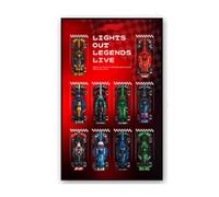 Acrylic Display Wallboard for Lego 77242-77251 F1 Racing 10in1 Building Set, Wall Mount Display Wallboard - Only Display Board, Display Board Compatible with Lego 77242-77251 (Lighting Up A)