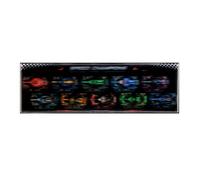 Acrylic Display Wallboard for Lego 77242-77251 Racing 10in1 Building Set, Wall Mount Display Wallboard - Only Display Board, Display Board Compatible with Lego 77242-77251 (With lights)