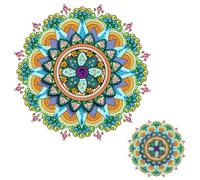 Acrylic DIY Dual-Layer 360° Rotating Diamond Art Fridge Magnet Mandalas
