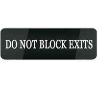 Acrylic Do Not Block Exits Sign Ideal for Office Emergency Exits Mall Fire Doors Hotel Security Doors Restaurant Back Exits and School Emergency Routes Gift for All 3x9 Inch.