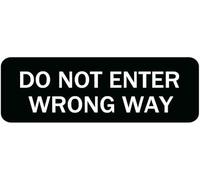 Acrylic Do Not Enter_ Wrong Way Sign, for Parking Lots & Traffic Areas, Modern Decor Door_Wall Decal, 3x9 inch.