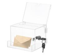 Acrylic Donation Box: Urn With Lock Slot, Transparent Storage Container, Safe Display Stand, Compact Organized Construction | Collection Of Suggestions By