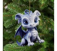 Acrylic Dragon Christmas Decoration Dragon Figurine Hanging Christmas Tree Gothic Holiday Decoration Fireplace Window Car Decoration
