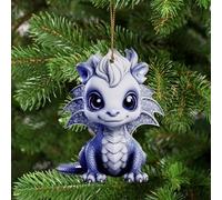 Acrylic Dragon Christmas Decoration Dragon Figurine Hanging Christmas Tree Gothic Holiday Decoration Fireplace Window Car Decoration