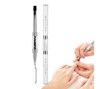 Acrylic Drawing Brush Kit - Fingertip Design Detail - Wooden Handle - Pink | Nail Detailing Brush Salon Daily Home Spa Studio Travel Party Indoor Outdoor