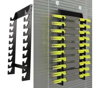 Acrylic Drumstick Rack for Drum Set, Black Wall Mounted Drum Stick Holder with Screws Sets, 10 Tiers Drumstick Display Shelf for Wall/Music Store/Drum Room Decor